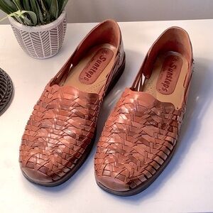 Sunsteps Hand Woven Leather Huarache Sandal - men’s 9.5 brown tan